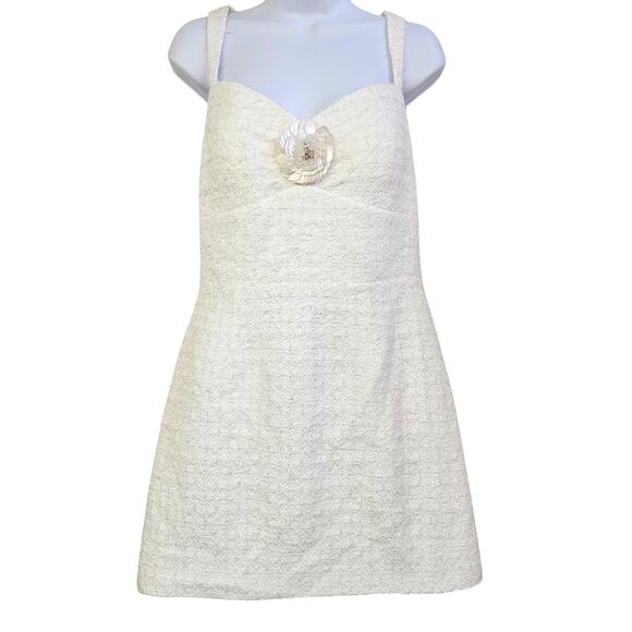 Dessy Collection Dresses & Skirts - Dessy Collection Ivory Shimmer Mini Dress Size 16R NWT Wedding Fairy Angel